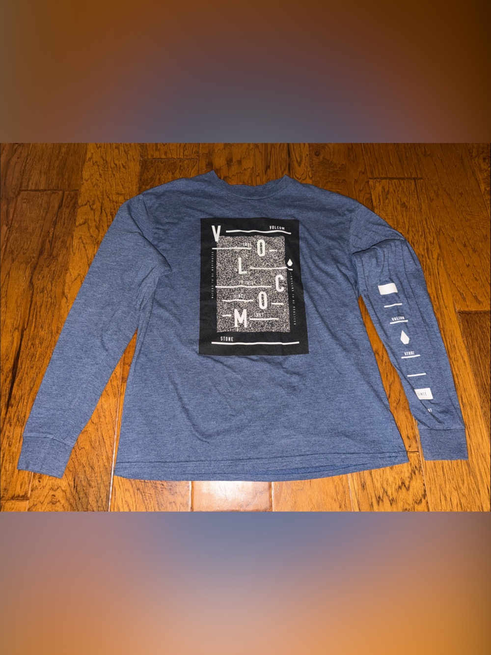 Volcom Boy’s Heather Blue Long-Sleeve Graphic Tee